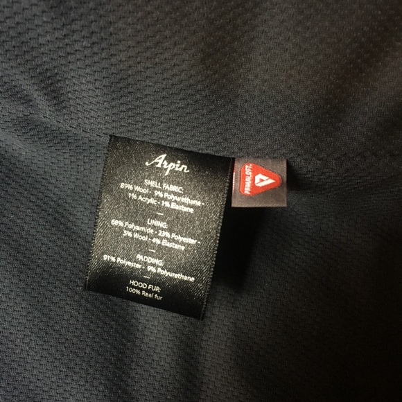 ARPIN - Wool Ski puff coat fur hood Grey, XL - Picture 4 of 7